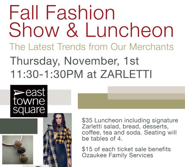 Fall Fashion Show Luncheon East Towne Square 2018 | East Towne Jewelers | Mequon WI