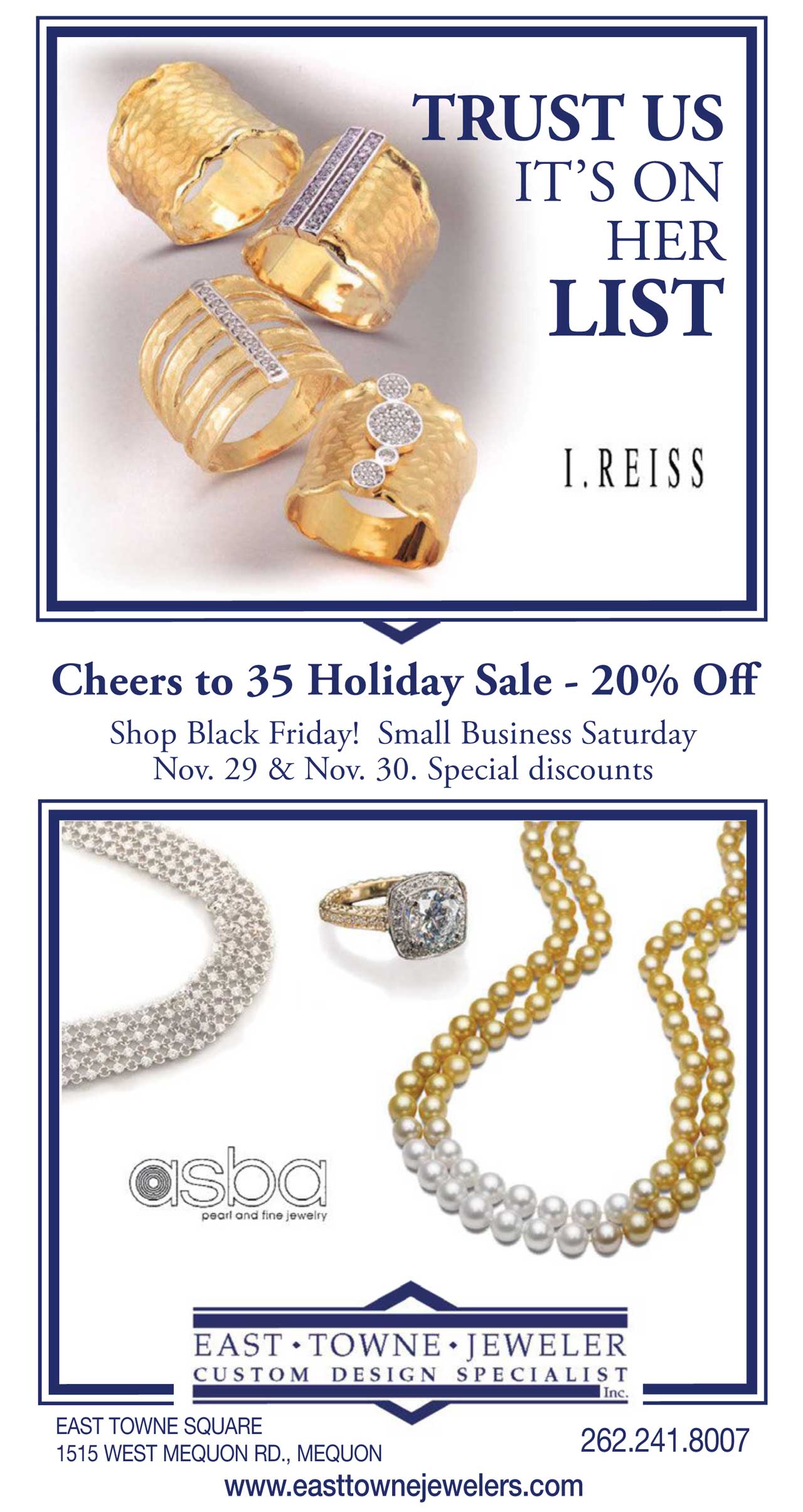 Holiday Sale 2019 | East Towne Jewelers | Mequon, WI