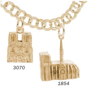 Rembrandt Charms Notre Dame Cathedral Rememberance Charm | East Towne Jewelers | Mequon WI